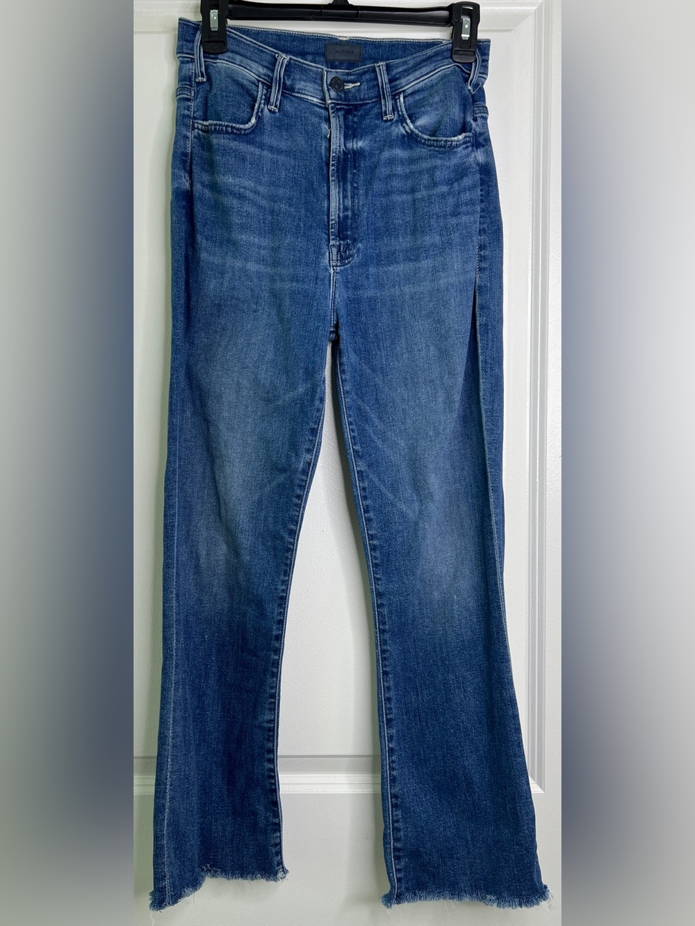 MOTHER The Hustler Ankle Fray Jeans Size 27 Wish On A Star High Rise Kick Flare